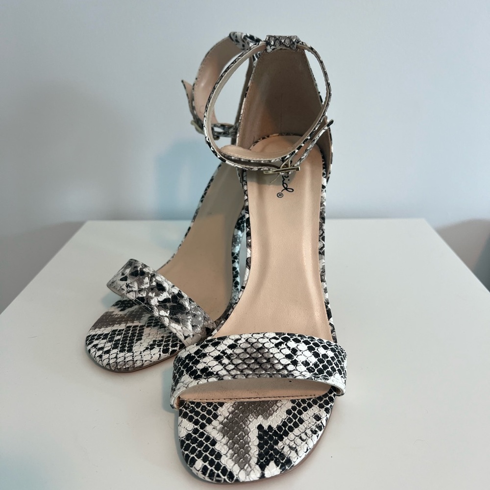 Snake Print Heels